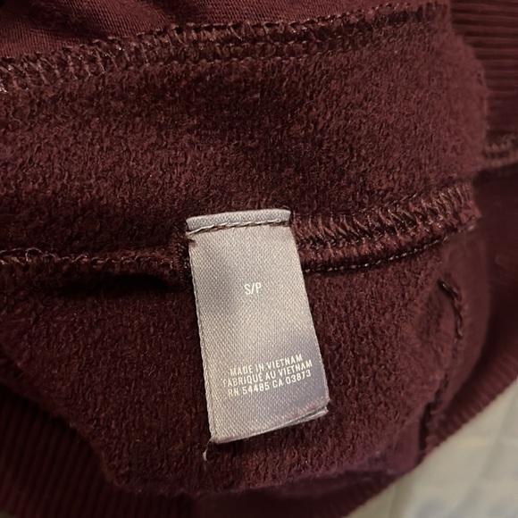 Aerie Maroon Turtleneck Oversized Athleisure Sweatshirt Sz S - Picture 10 of 13